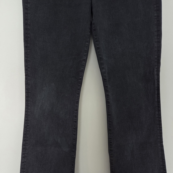 MOTHER The Hustler Ankle Fray High Rise Cropped Flare Jeans Womens 28 Charcoal - Picture 11 of 11
